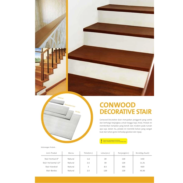 Conwood Stair 8" Vertical 200 x 1200 x 16 mm