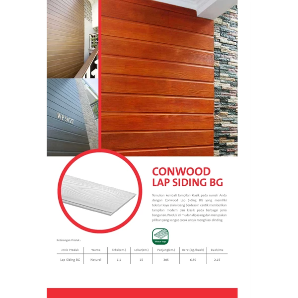 Conwood Panel Dekorasi dinding 6 BG (152 x 3050 x 11 mm)